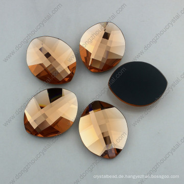 Light Peach Blattform Flatback Glassteine ​​(DZ-1294)